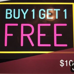 Buy one get one free.